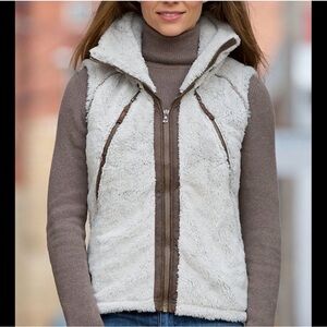Kuhl Women's Cream and Brown Vest